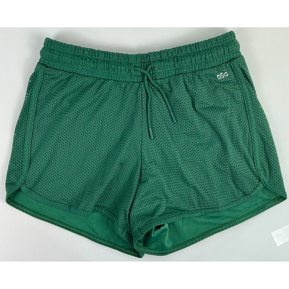 DSG Girls Large L (14) Highland Green Mesh‎ Stride Run Shorts NWT Mid Rise